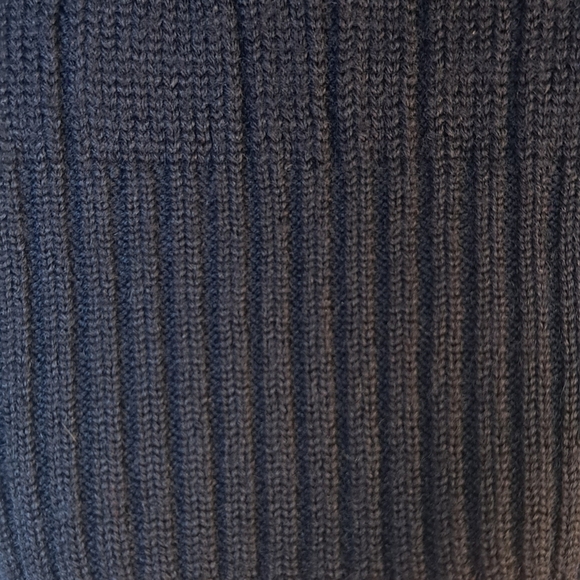 Vintage Stephanie by Suzelle Women's Wool Blend Ribbed Front Navy Blue Sweater S - Picture 3 of 11